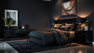 Bold and Modern Black Bedroom Refresh