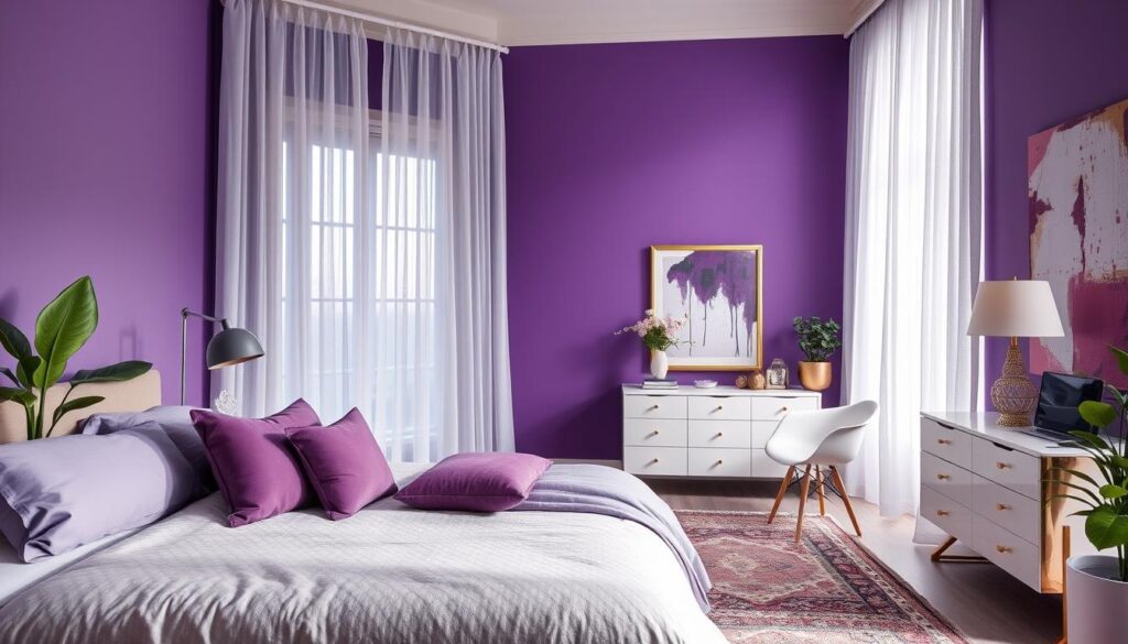 Purple dream bedroom makeover
