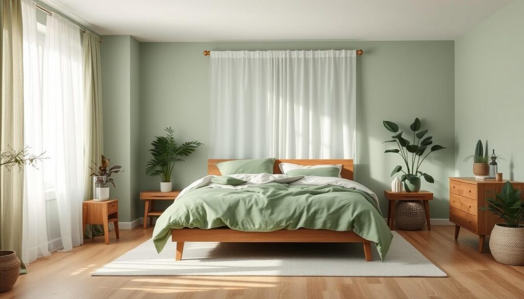 Sage green bedroom