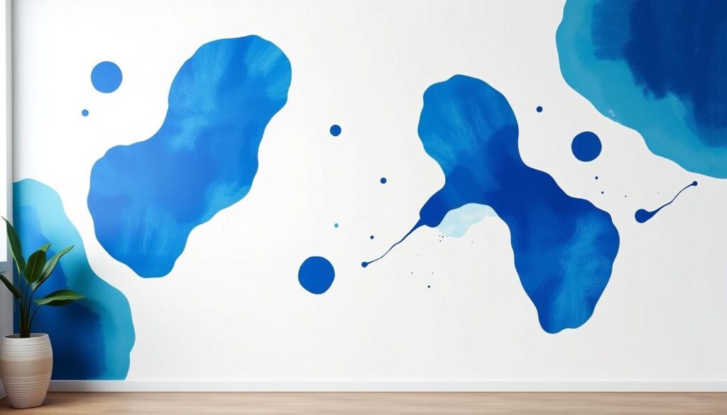 blue wall art