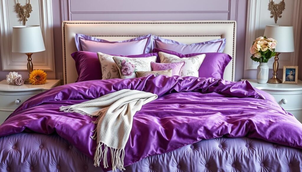 purple bedding