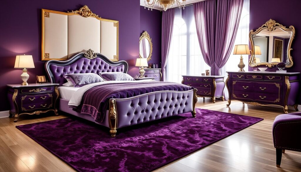 purple bedroom furniture