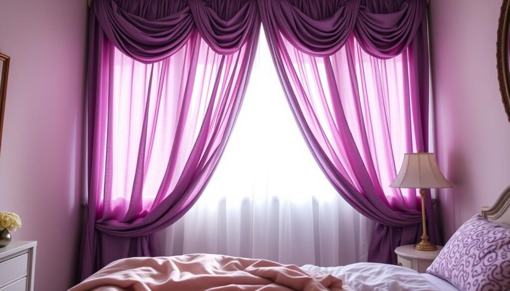 purple curtains