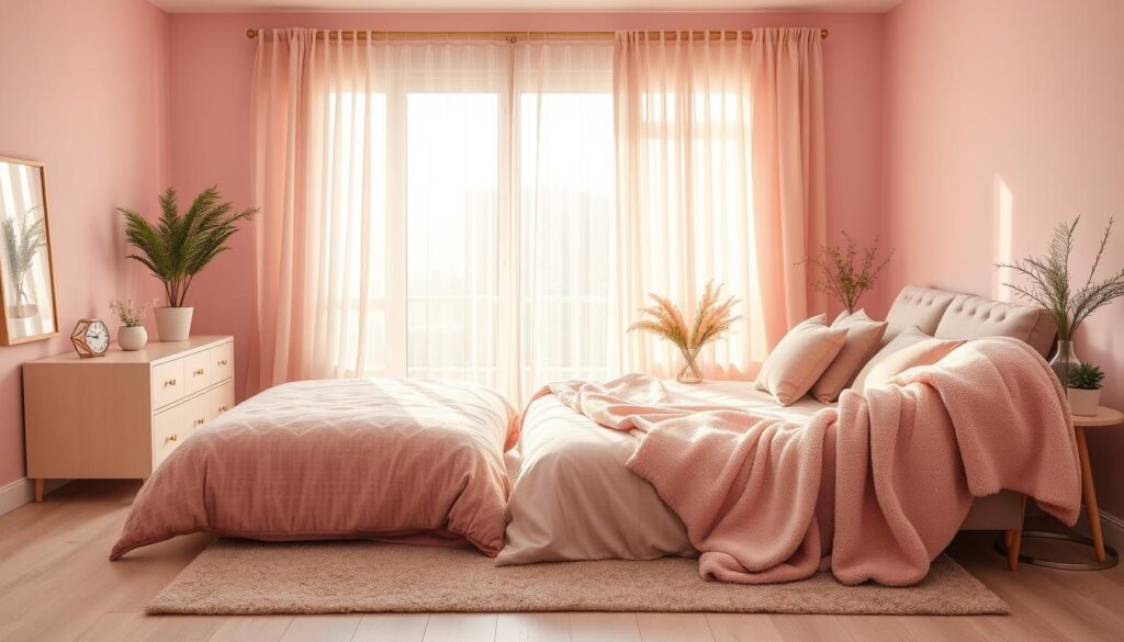 soft pink bedroom