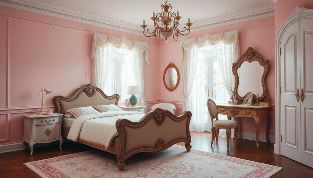 vintage-inspired bedroom