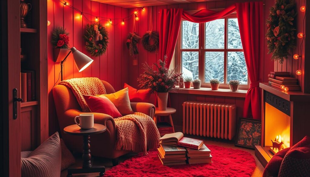 Cozy reading nook