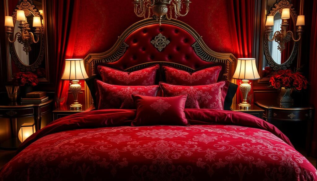 Luxury red bedding sets