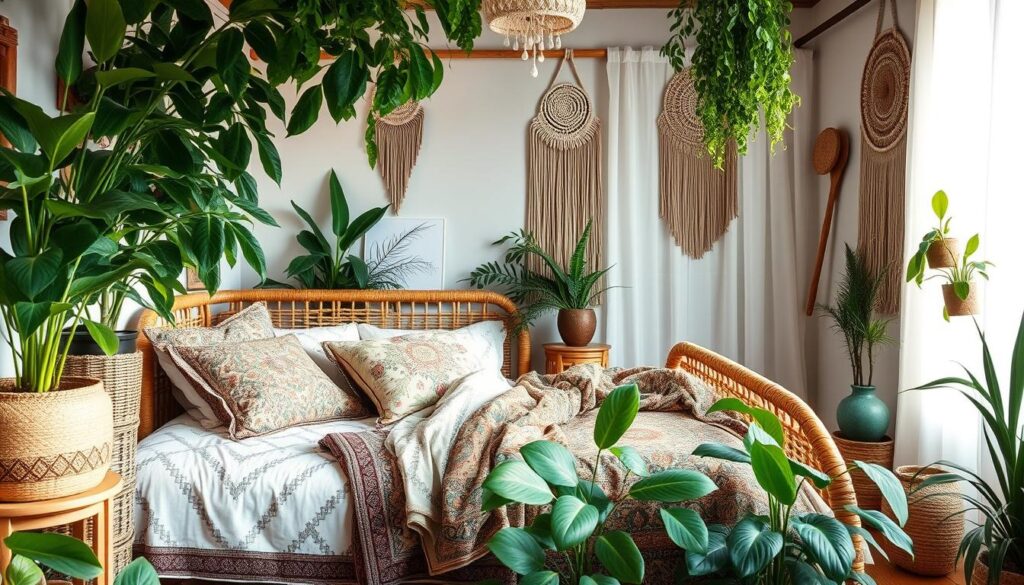 botanical boho bedroom