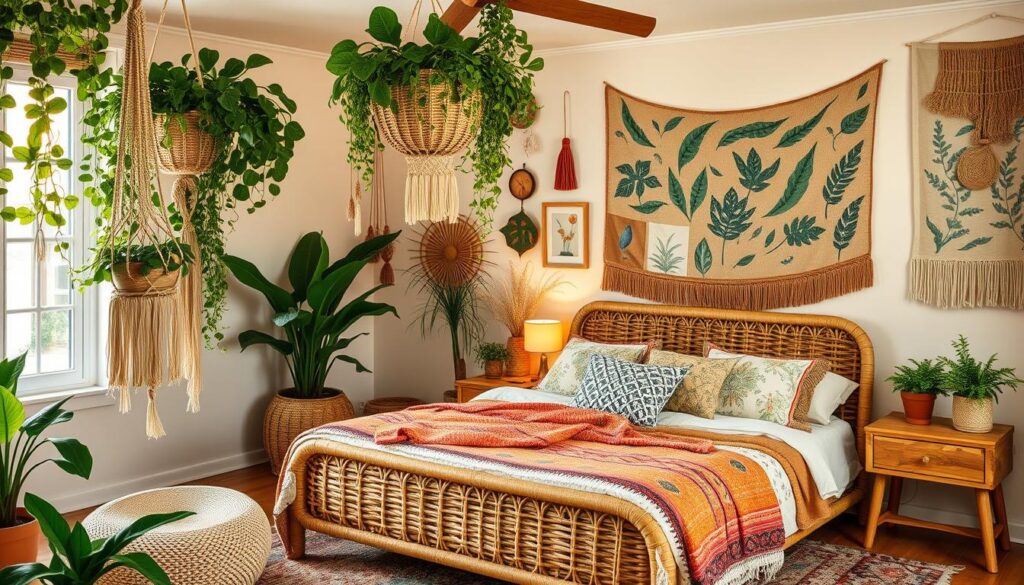 botanical boho bedroom