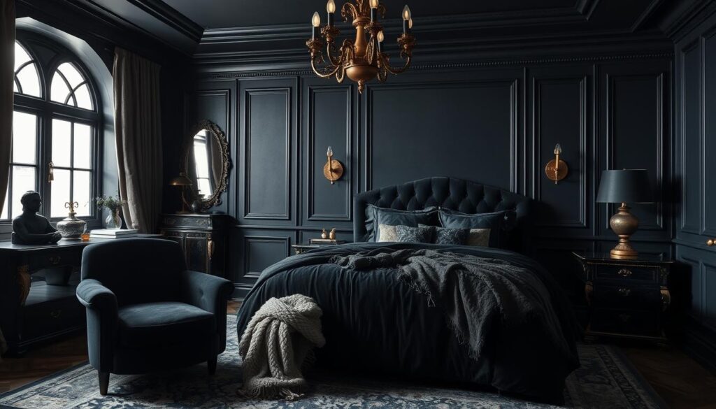 dark bedroom colors