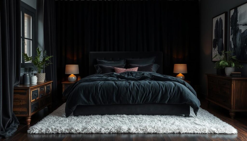 moody bedroom