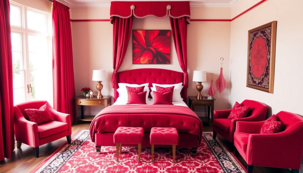 red bedroom decor