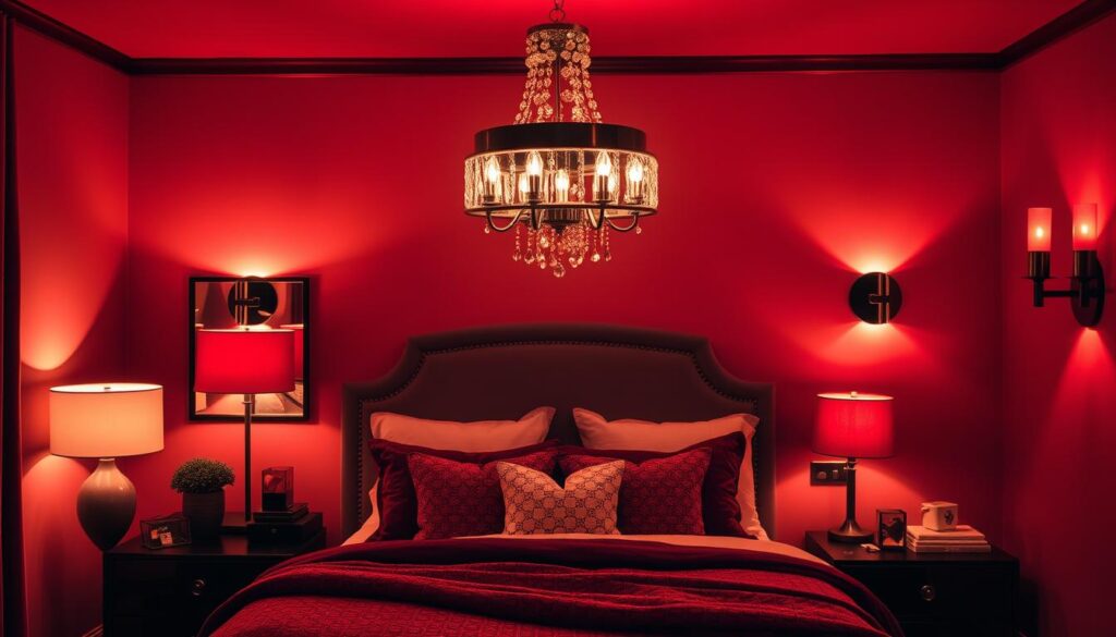 red lighting fixtures