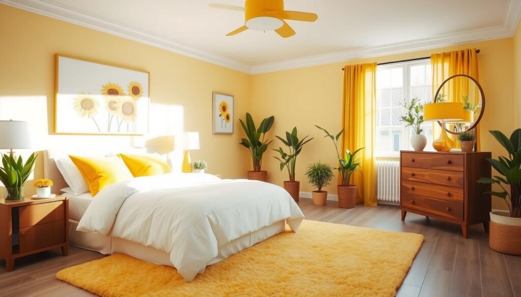 yellow bedroom design