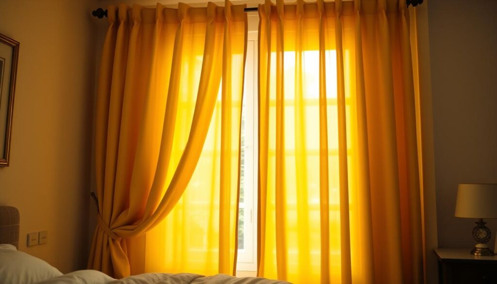 yellow curtains